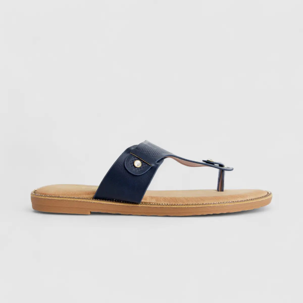 Bulbul Ladies Comfort Sandal Navy HAR057