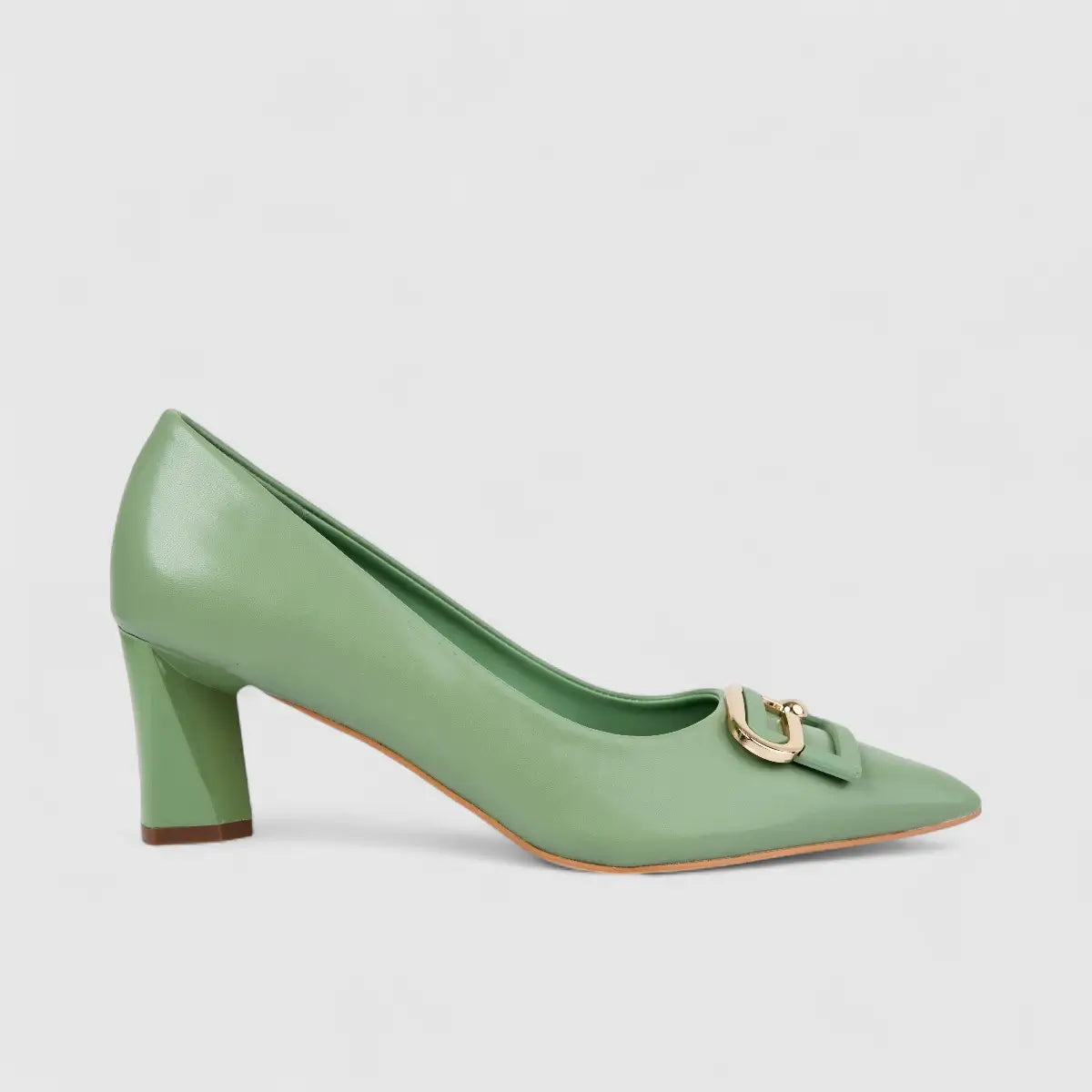 Bulbul Ladies Dress Court Shoe Green HAR084