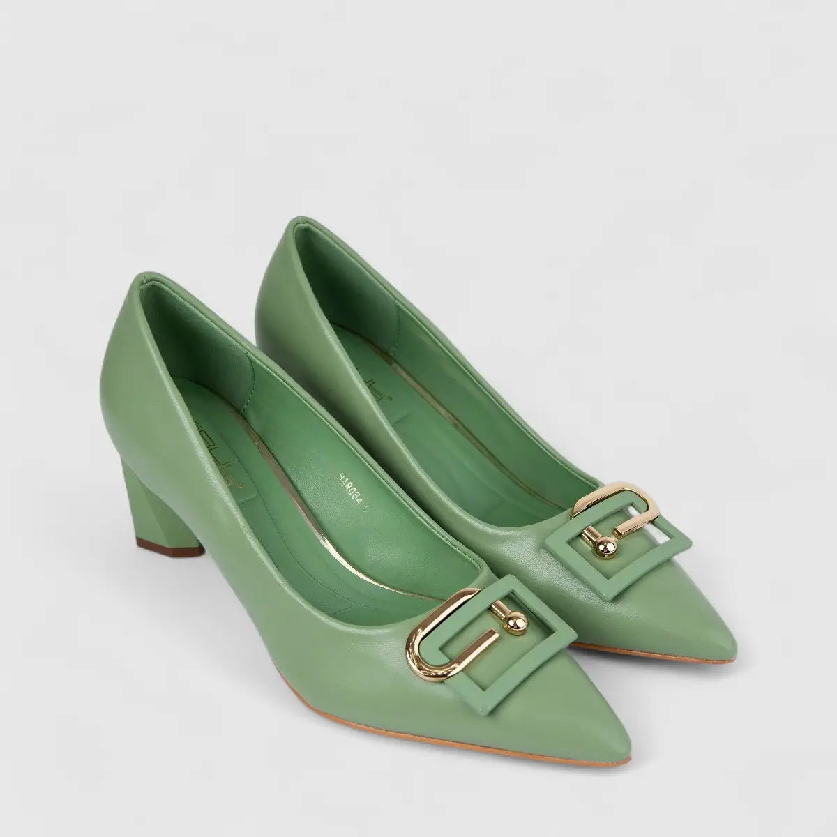 Bulbul Ladies Dress Court Shoe Green HAR084