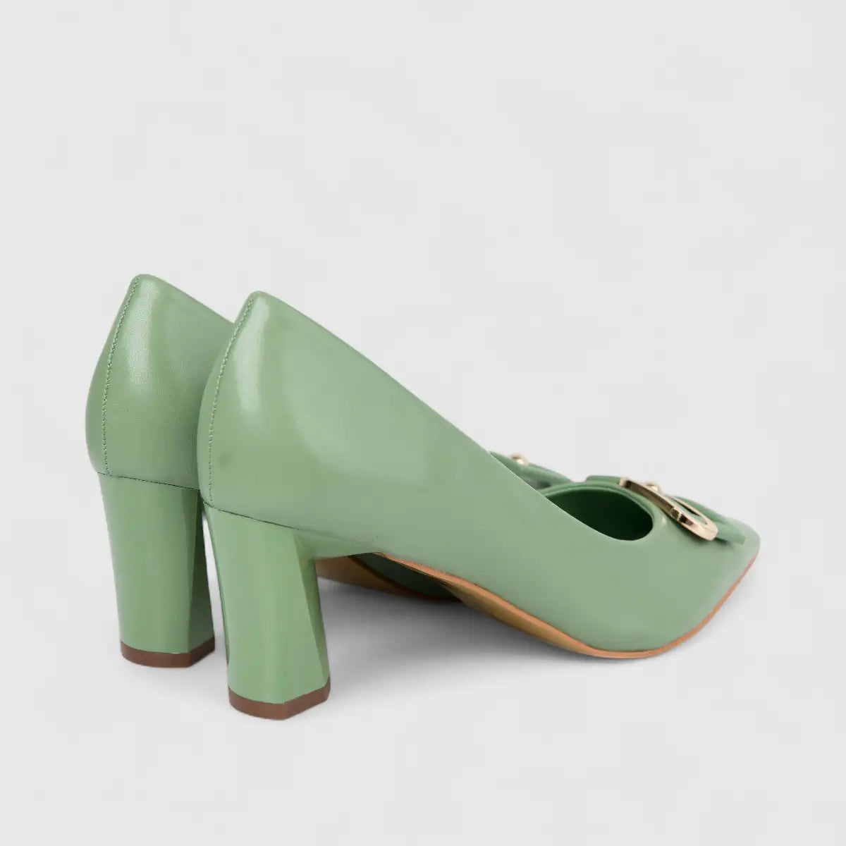 Bulbul Ladies Dress Court Shoe Green HAR084