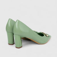 Bulbul Ladies Dress Court Shoe Green HAR084