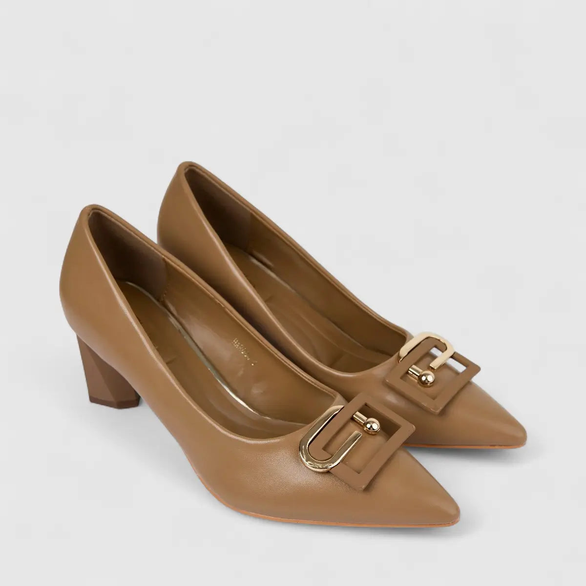 Bulbul Ladies Dress Court Shoe Khaki HAR084