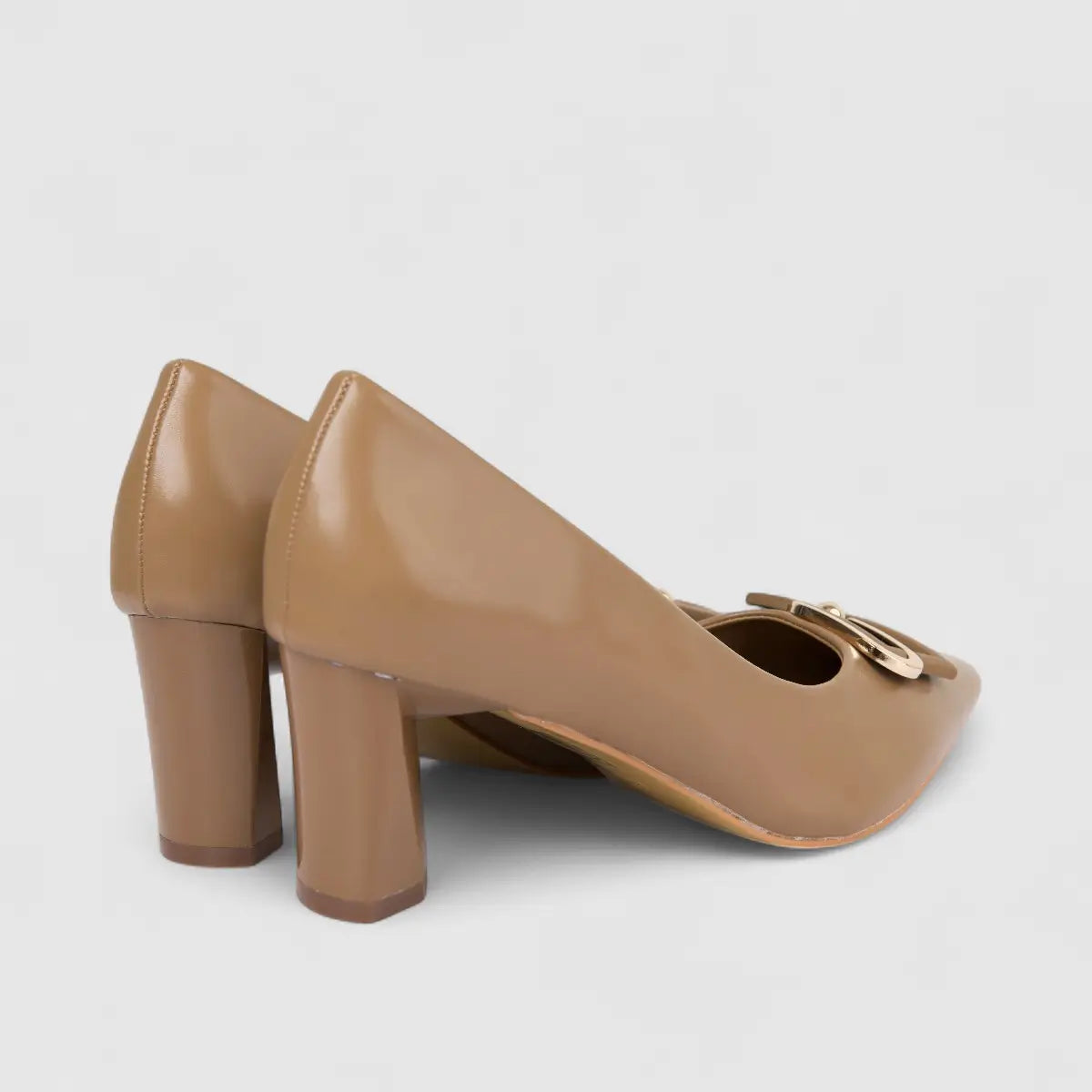 Bulbul Ladies Dress Court Shoe Khaki HAR084