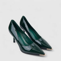 Bulbul Ladies Dress Court Shoe LU029 Green