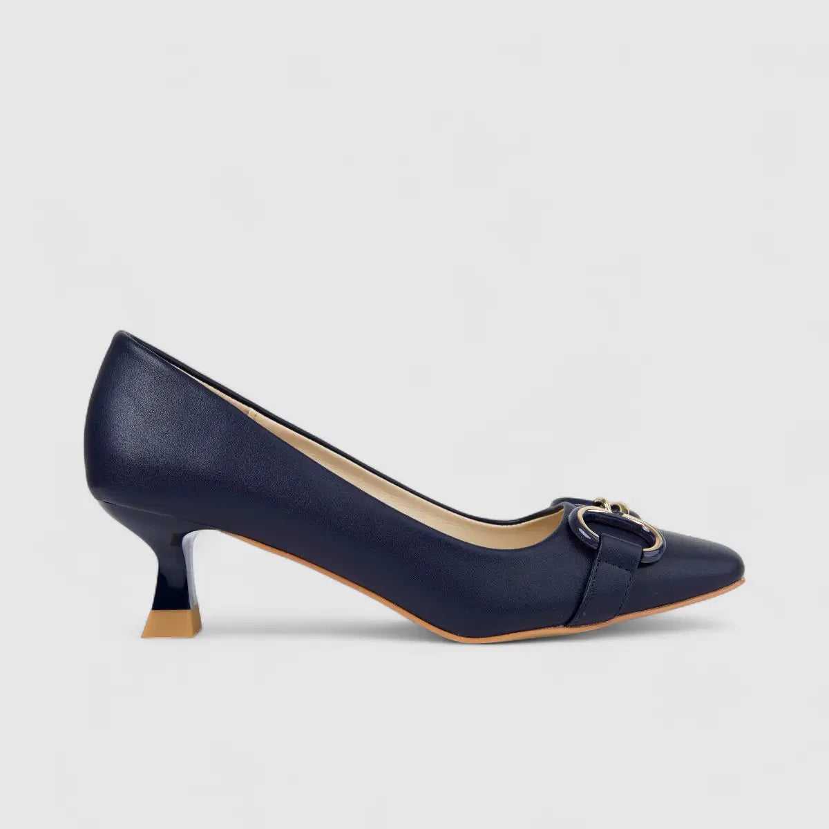 Bulbul Ladies Dress Court Shoe Navy HAR081