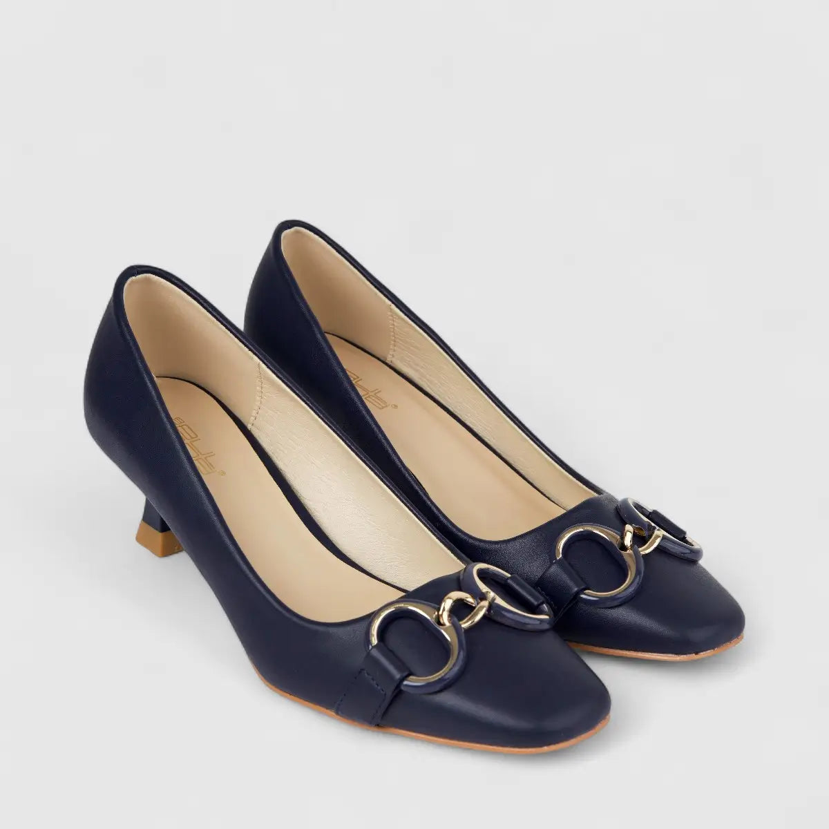 Bulbul Ladies Dress Court Shoe Navy HAR081