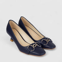 Bulbul Ladies Dress Court Shoe Navy HAR081