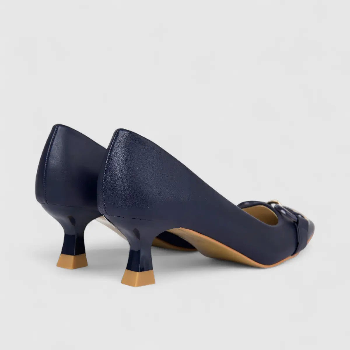 Bulbul Ladies Dress Court Shoe Navy HAR081
