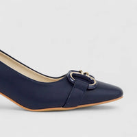 Bulbul Ladies Dress Court Shoe Navy HAR081