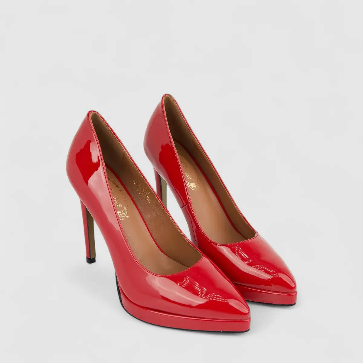Bulbul Ladies Dress Stiletto Court Shoe Red CAR26-24