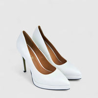 Bulbul Ladies Dress Stiletto Court Shoe White CAR26-24