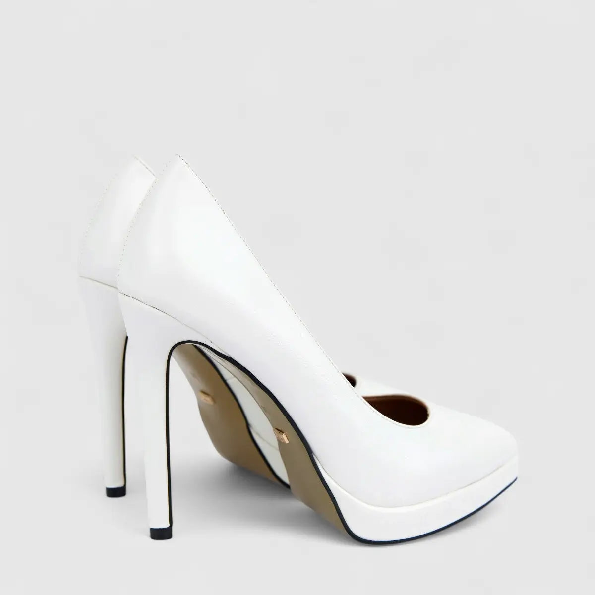 Bulbul Ladies Dress Stiletto Court Shoe White CAR26-24