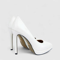 Bulbul Ladies Dress Stiletto Court Shoe White CAR26-24