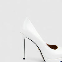 Bulbul Ladies Dress Stiletto Court Shoe White CAR26-24