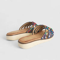 Bulbul Ladies Ethnic Comfort Sandal Blue HAR058