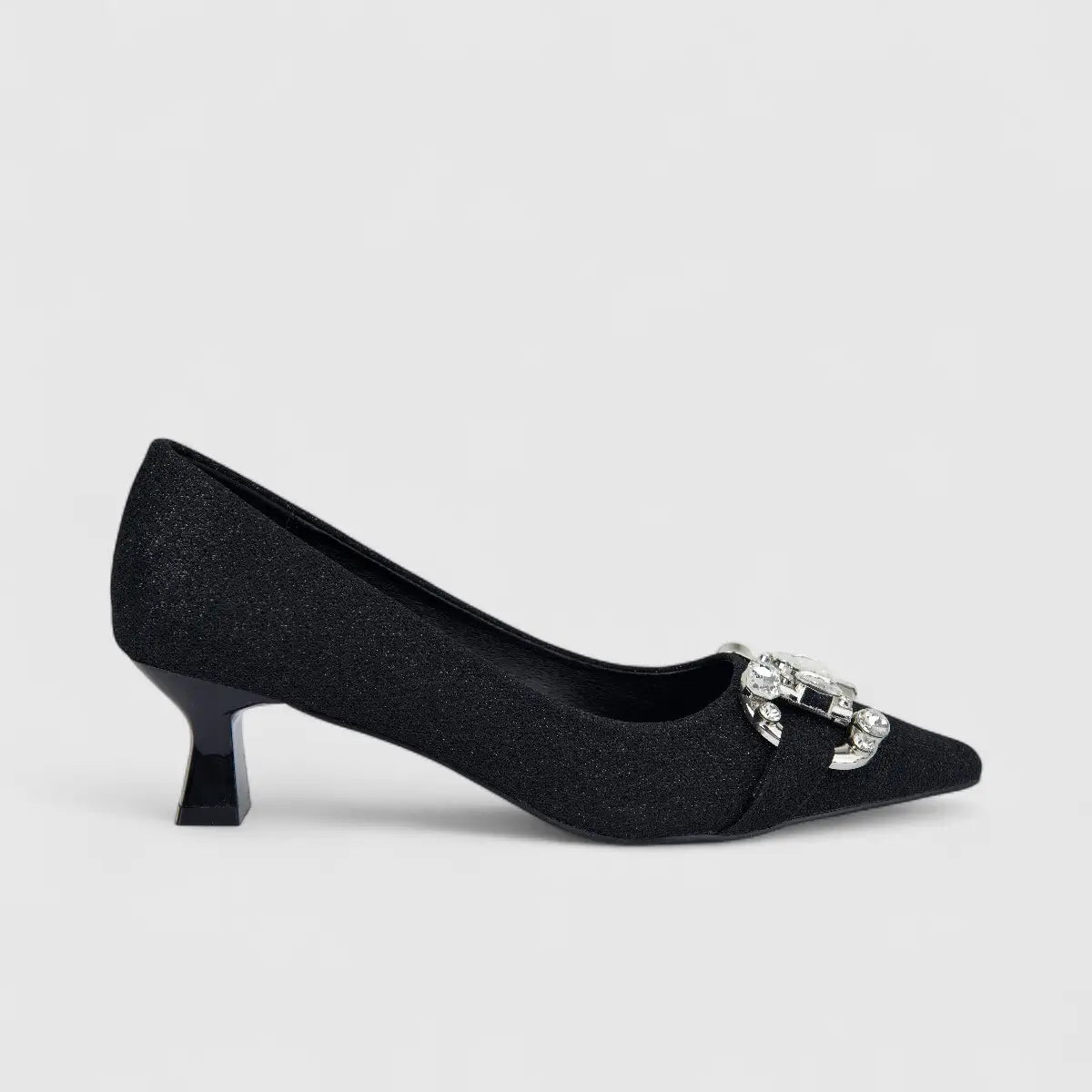 Bulbul Ladies Evening Court Shoe Black HAR082