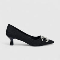 Bulbul Ladies Evening Court Shoe Black HAR082