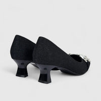 Bulbul Ladies Evening Court Shoe Black HAR082