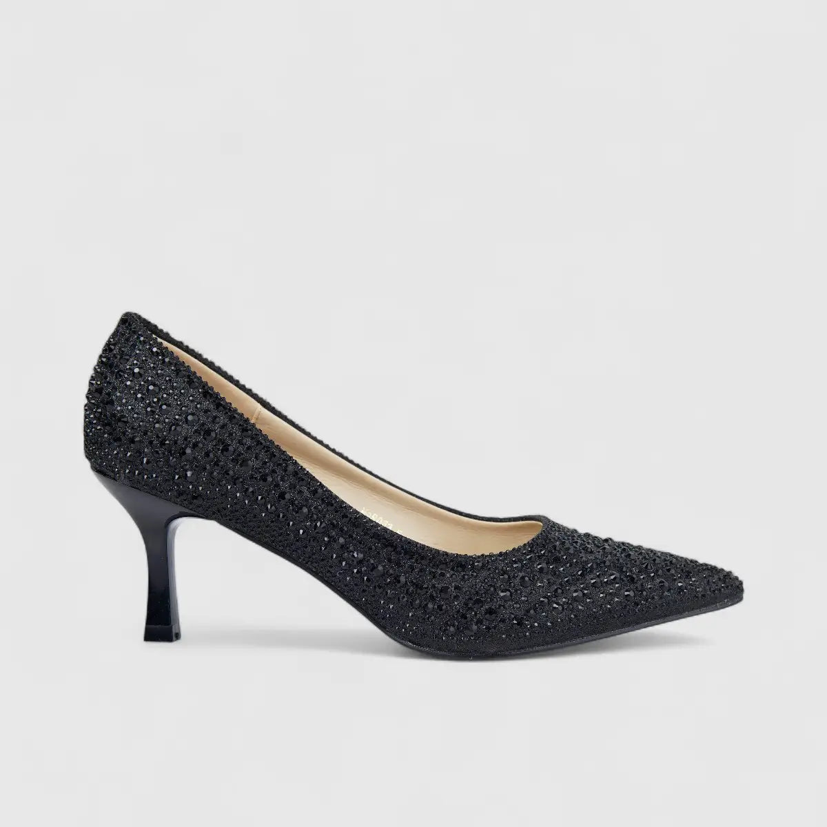 Bulbul Ladies Evening Court Shoe Black HAR087