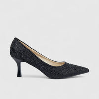 Bulbul Ladies Evening Court Shoe Black HAR087