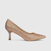 Bulbul Ladies Evening Court Shoe Champagne HAR087