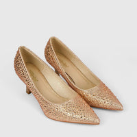 Bulbul Ladies Evening Court Shoe Champagne HAR087