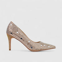 Bulbul Ladies Evening Court Shoe Gold HAR088