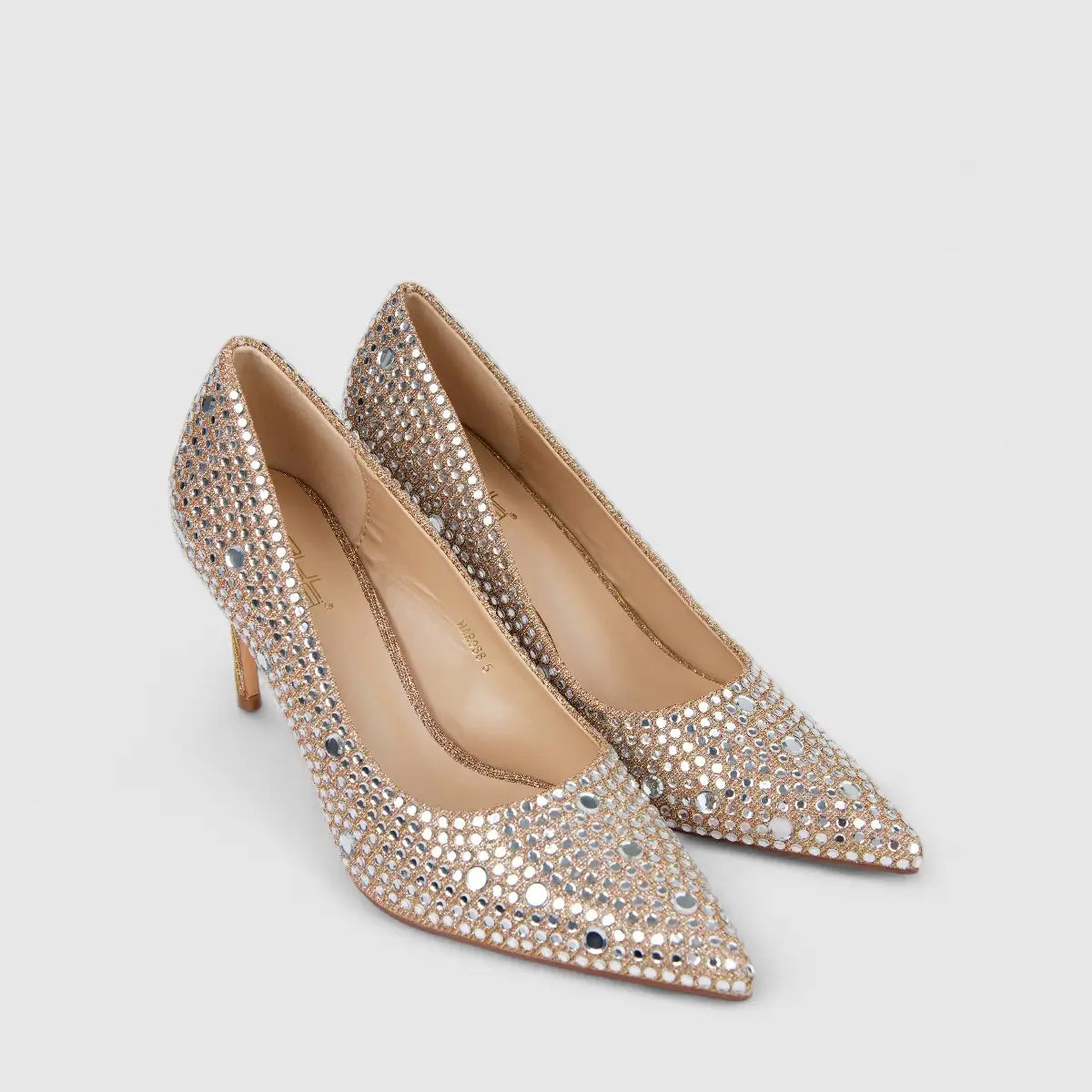 Bulbul Ladies Evening Court Shoe Gold HAR088