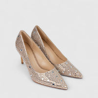 Bulbul Ladies Evening Court Shoe Gold HAR088