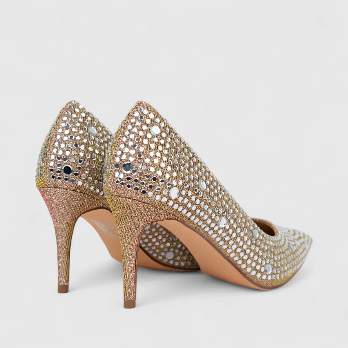 Bulbul Ladies Evening Court Shoe Gold HAR088