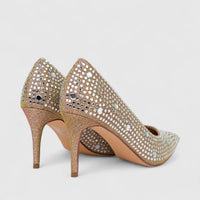 Bulbul Ladies Evening Court Shoe Gold HAR088