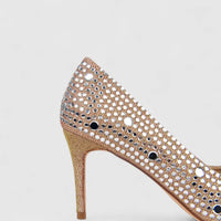 Bulbul Ladies Evening Court Shoe Gold HAR088