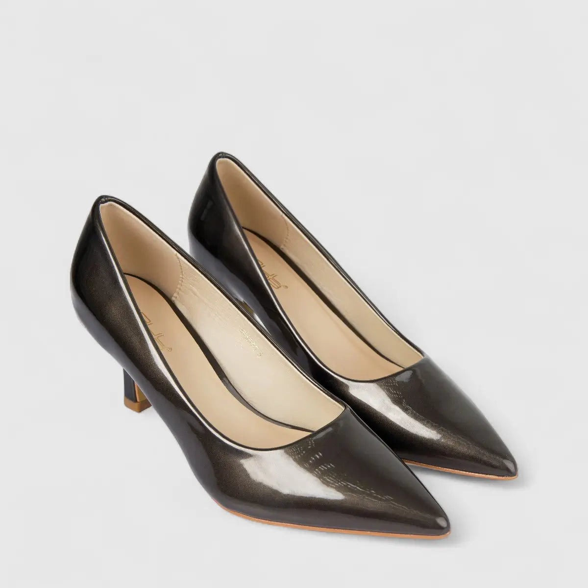 Bulbul Ladies Evening Court Shoe Pewter HAR083