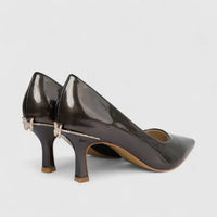 Bulbul Ladies Evening Court Shoe Pewter HAR083