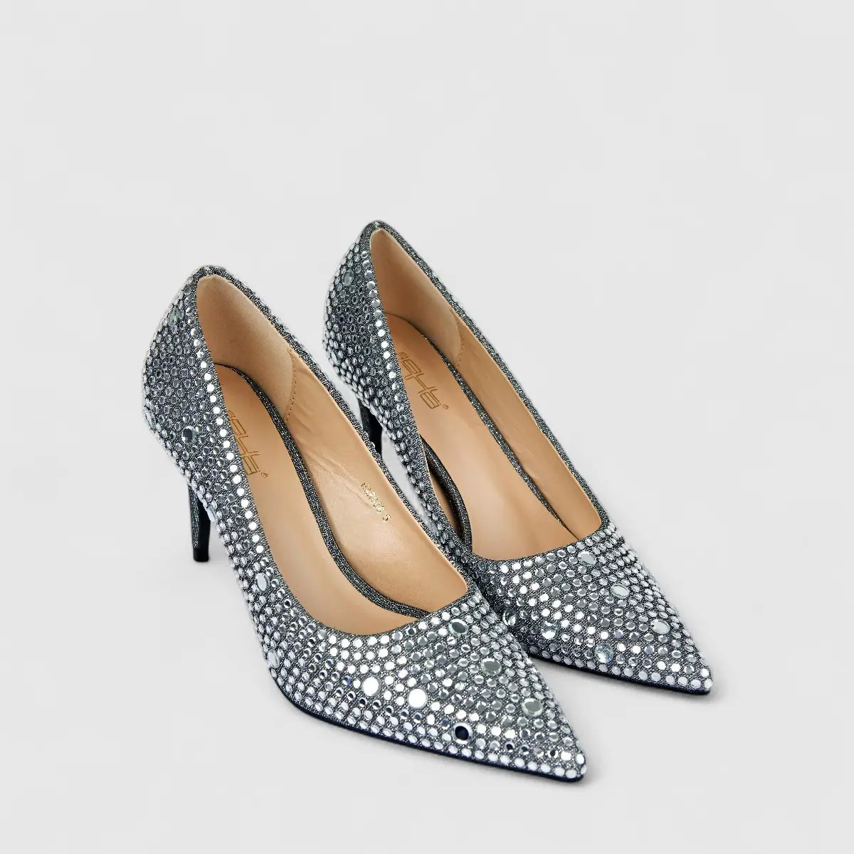 Bulbul Ladies Evening Court Shoe Pewter HAR088