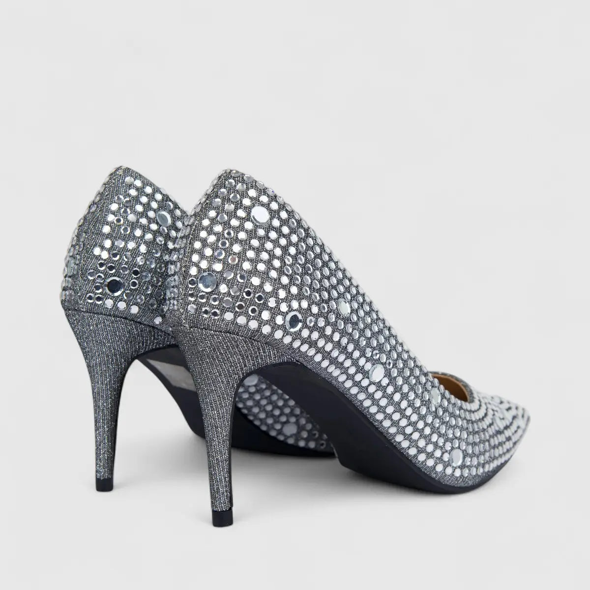 Bulbul Ladies Evening Court Shoe Pewter HAR088
