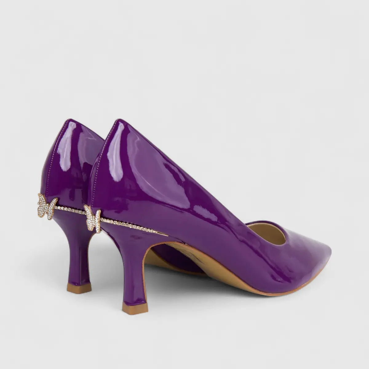 Bulbul Ladies Evening Court Shoe Purple HAR083