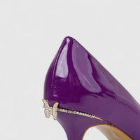 Bulbul Ladies Evening Court Shoe Purple HAR083