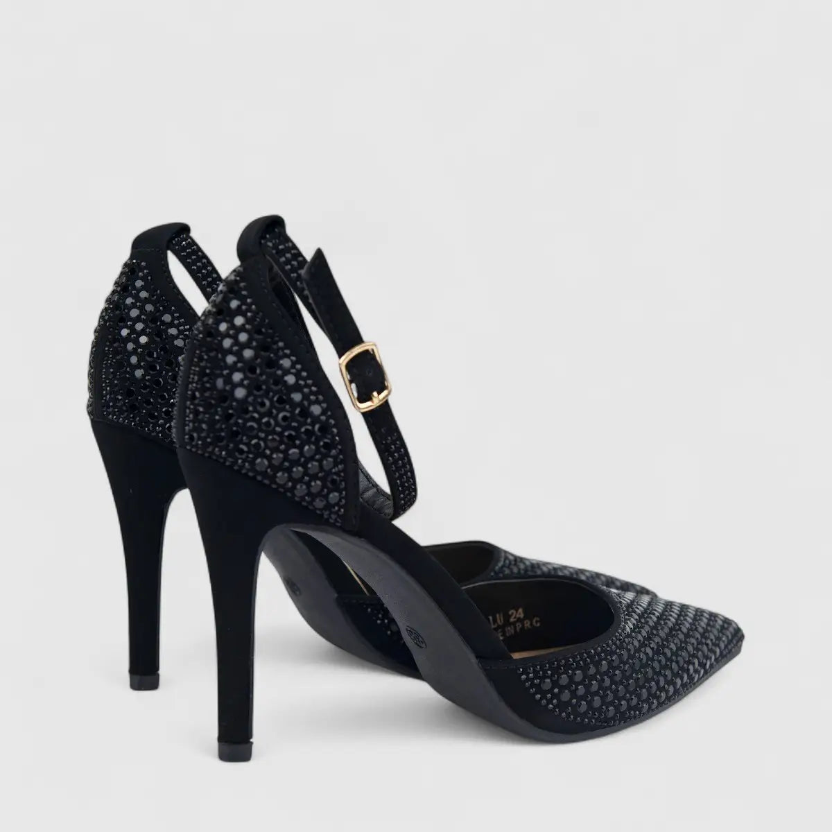 Bulbul Ladies Evening Court With Ankle Strap LU024 Black