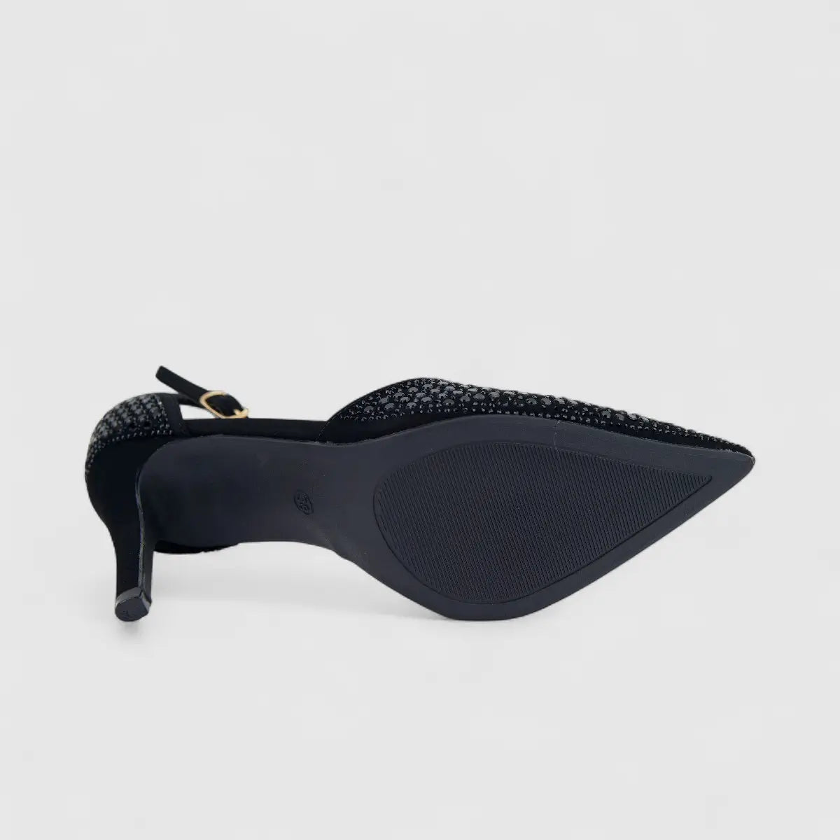 Bulbul Ladies Evening Court With Ankle Strap LU024 Black
