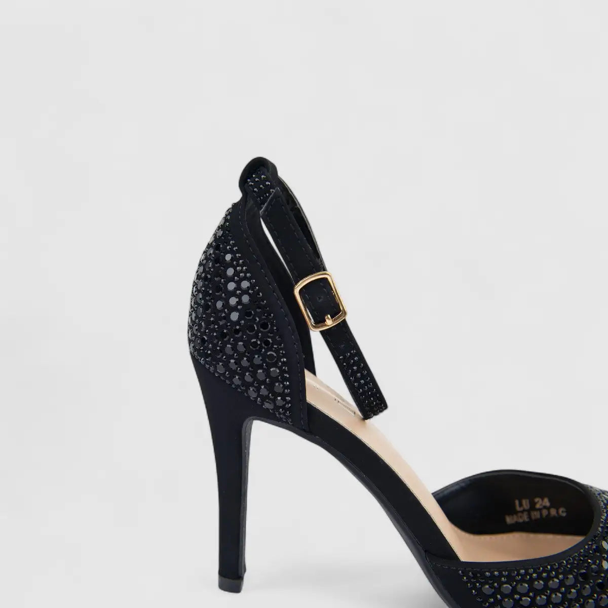 Bulbul Ladies Evening Court With Ankle Strap LU024 Black