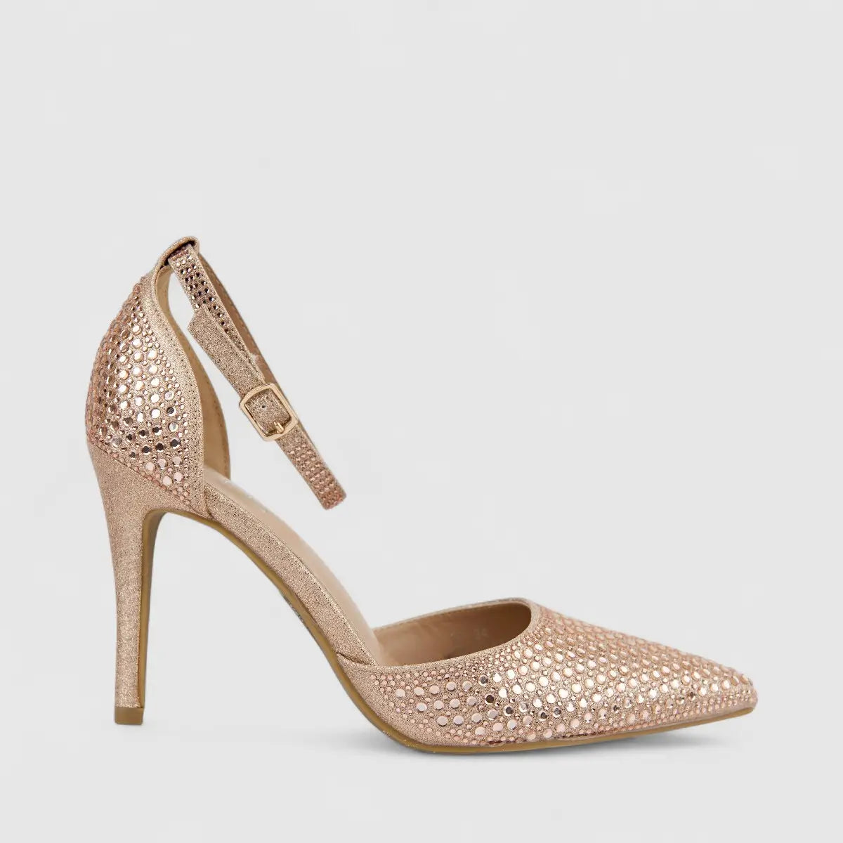 Bulbul Ladies Evening Court With Ankle Strap LU024 Champagne
