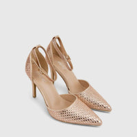 Bulbul Ladies Evening Court With Ankle Strap LU024 Champagne
