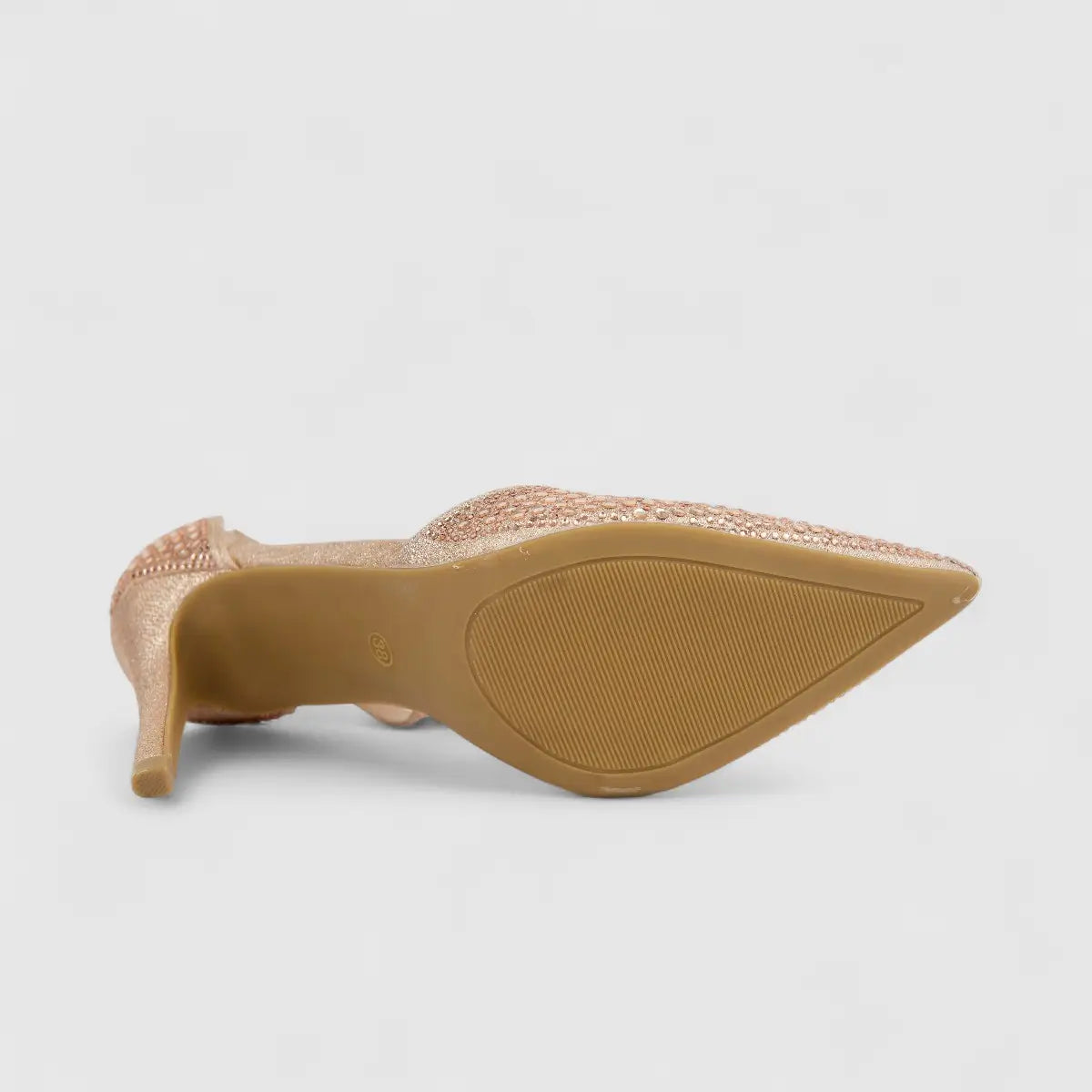 Bulbul Ladies Evening Court With Ankle Strap LU024 Champagne