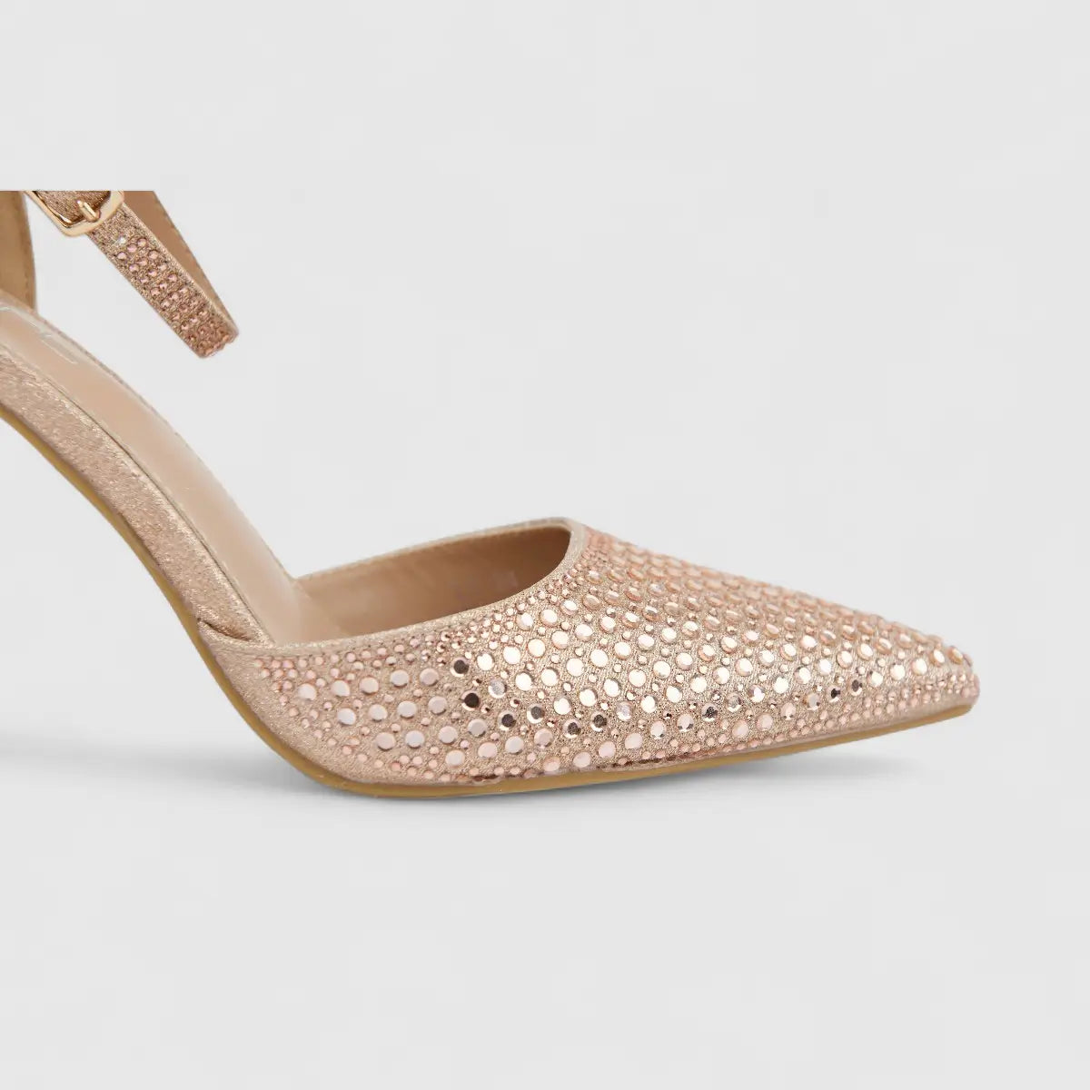 Bulbul Ladies Evening Court With Ankle Strap LU024 Champagne