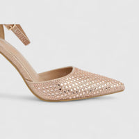 Bulbul Ladies Evening Court With Ankle Strap LU024 Champagne