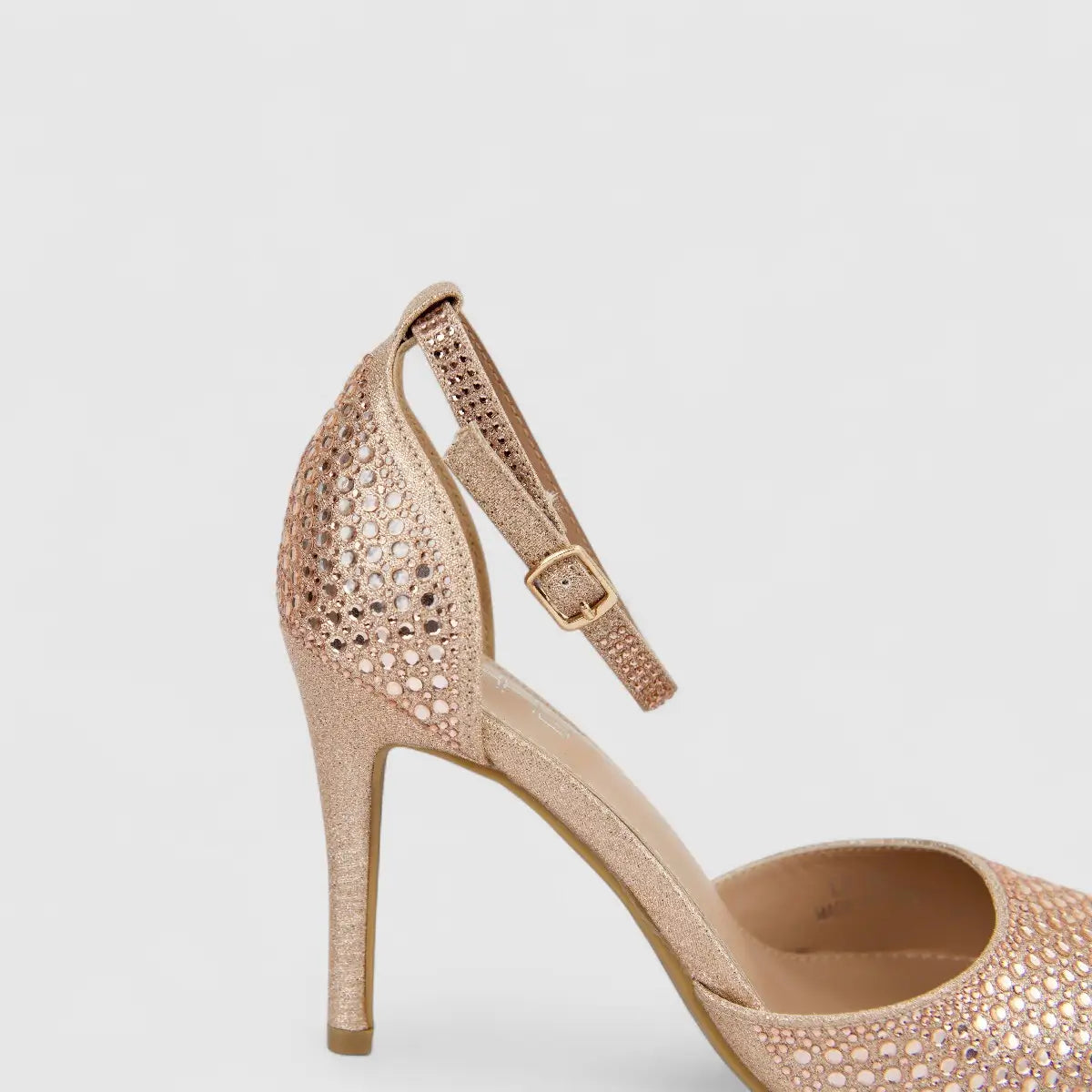Bulbul Ladies Evening Court With Ankle Strap LU024 Champagne