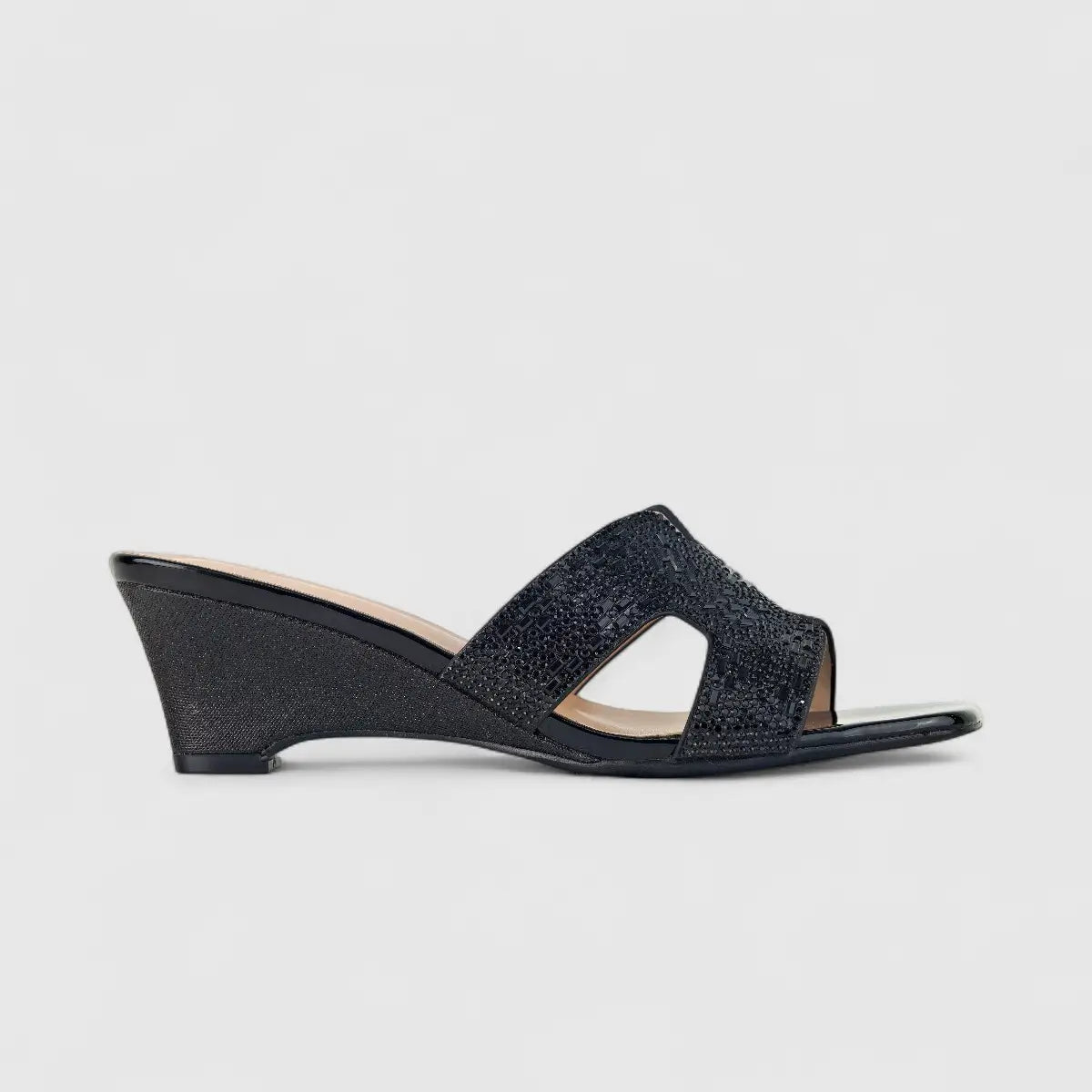 Bulbul Ladies Evening Wedge HAR038 Black