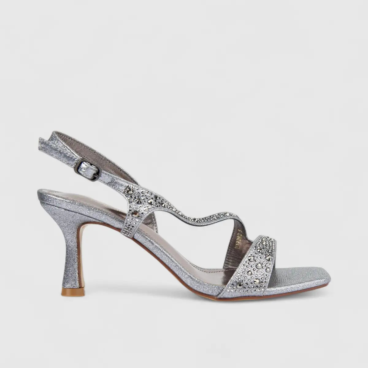 Bulbul Ladies Slingback Evening Sandal Pewter HAR092