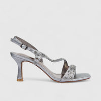 Bulbul Ladies Slingback Evening Sandal Pewter HAR092